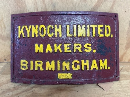Cast Iron Sign from the factory that made bullets for the Enfield Rifle in WW1