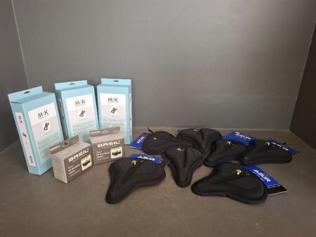 Selection of Biking Equipment inc. Carrier Plates & Seat Covers