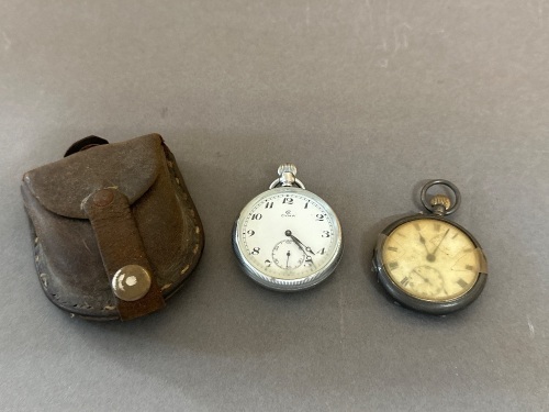 2 FOB Watches - Incs Drouers Leather Pouch