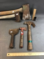 Collection of Tools inc. Axe & Hatchet + Timber Bowl - 2