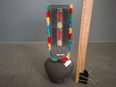 Swiss Cow Bell with Leather Strap
