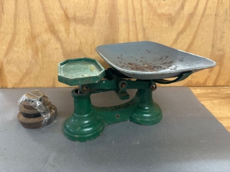 Set of Vintage Scales with Weights