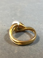 18ct Gold & Pearl Ring - 2