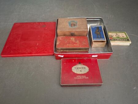 Selection of Collectable Cigarette Tins & Boxes