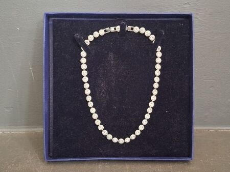 Beautiful Swarovski Crystal Necklace - Stamped with Swan & C