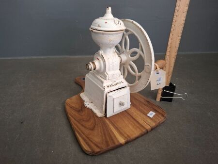 Antique Cast Iron Nacional Coffee Grinder - Made in Spain