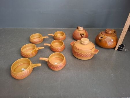 Mid Century Nefertiti Stoneware by Diana Australian Pottery Pieces