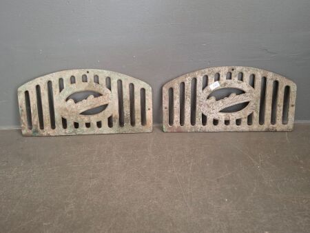 Overland Pair of Brass Truck Signs
