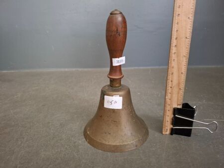 Brass and Timber Handle School Bell