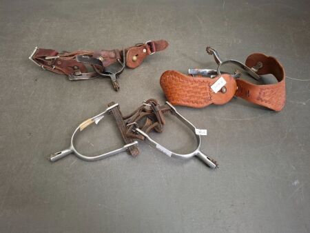 3 Sets of Cowboy Spurs