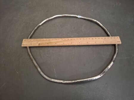 Silver Metal Helshi Bead Necklace