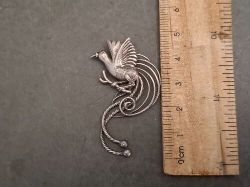 Sterling Silver Kara Brand Bird Pendant
