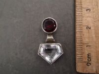 Garnet and White Amethyst Pendant