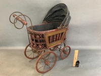 Vintage Style Dolls Pram - 2