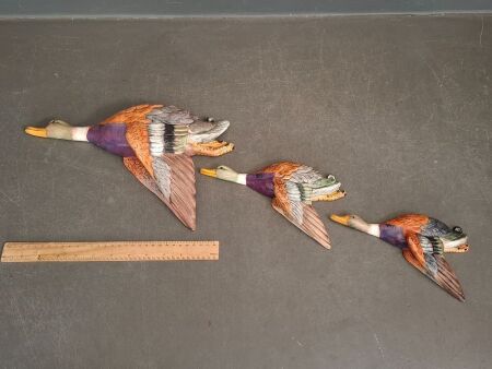 3 x Melba Ware Flying Ducks