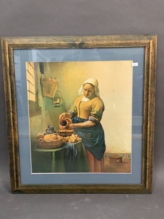 Framed Vermeer Print - Kitchen Maid