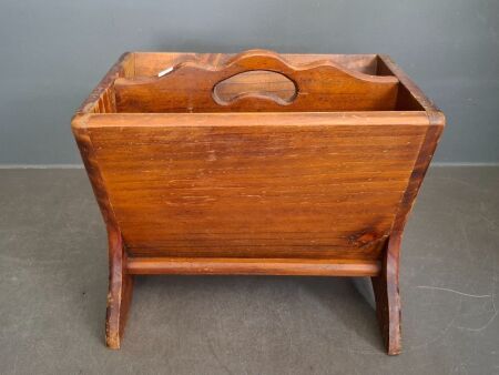 Mid Century Wooden Magazine Rack