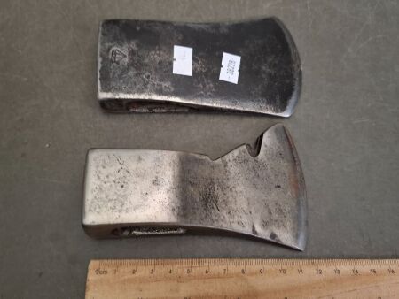 2 Hatchet Heads - 1 Marked - 3.5 Inch