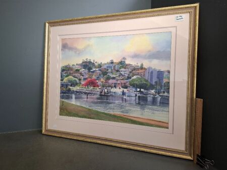 Hamilton Reach original watercolour by Roy Pye