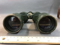 Pair of Military O.S. 419 M.A. Bino Prism No 5 MK 5 X7 Binoculars in Original Leather Case c1940's - 4