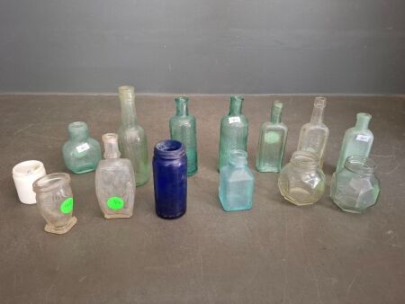 Assortment of Mini Collectable Glass Bottles