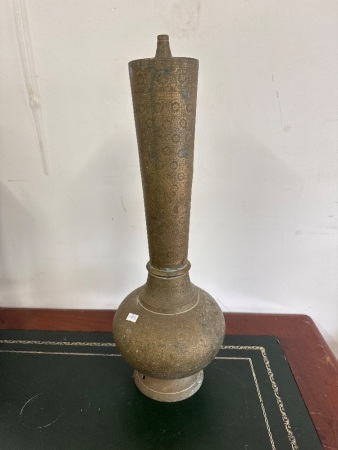 Engraved Brass Table Lamp for restoration