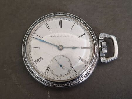 Elgin Enamel Face Pocket Watch
