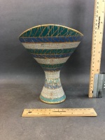 Mid Century Italian Bitossi Pottery Compote- as is - 2