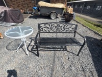 Outdoor Table & Bench Seat metal