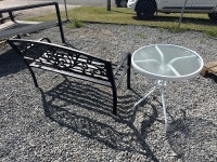 Outdoor Table & Bench Seat metal - 3