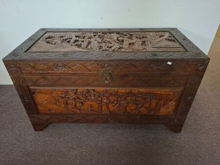 Large Camphor Laurel Carved Trunk