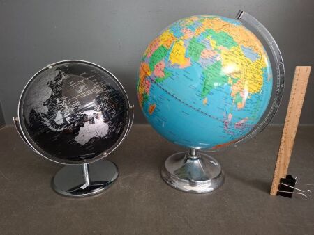 2 x World Globes
