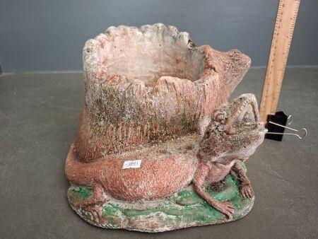 Concrete Water Dragon Bird Bath / Planter