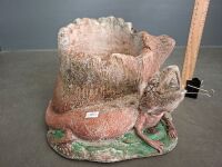 Concrete Water Dragon Bird Bath / Planter