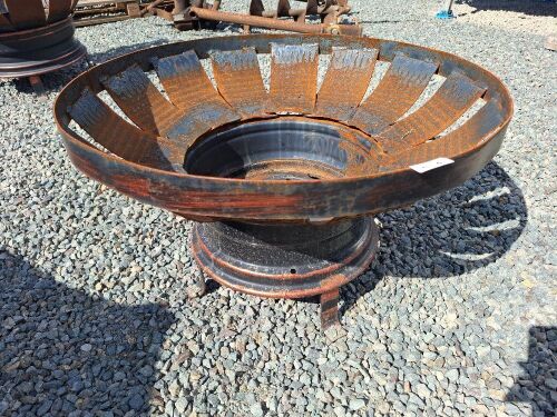 Handmade Fire Pit on Tire Rims with Legs - Made by Ted Moran - App 750D x 480 H