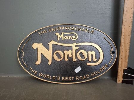 Manx Norton Cast Iron Wall Hanger