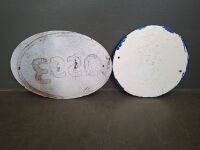 Mobilgas Pegasus Cast Iron Wall Hanger & Esso Cast Iron Sign - 2