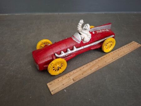 Cast Michelin Man Racing Car