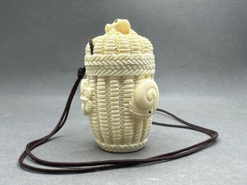 Ivory Basket with Lid