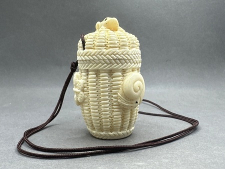 Ivory Basket with Lid