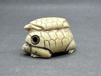 Japanese Netsuke Ivory Turtle Signed