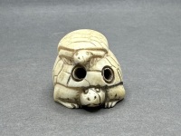 Japanese Netsuke Ivory Turtle Signed - 3