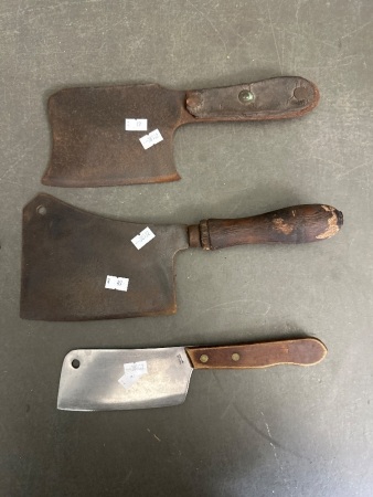 3 Various Meat Cleavers