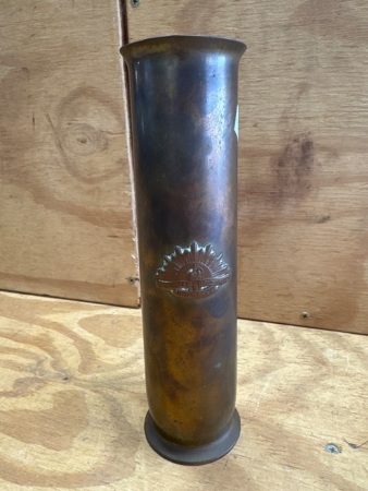 Australian Commonwealth Military Forces Shell Casing No. 18 Trench Art