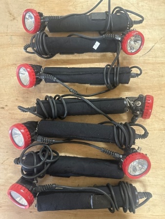 7 x Corded Cap Lamp - Miners / Industrial Head Lamps