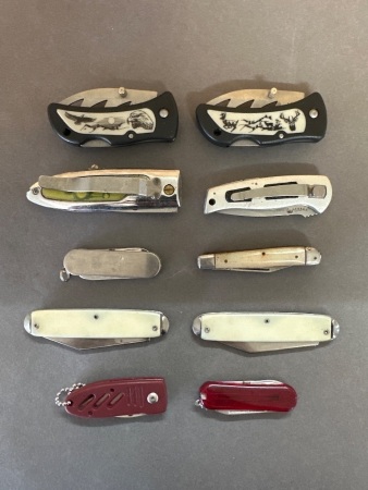 10 Assorted Pocket Knives