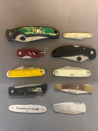 10 Assorted Pocket Knives