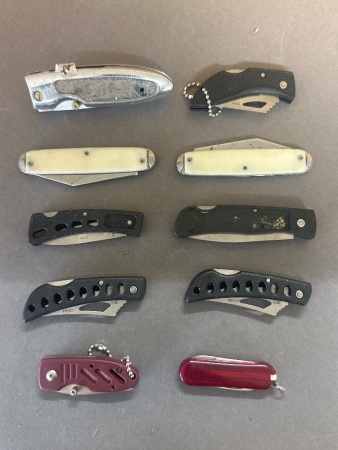 10 Assorted Pocket Knives
