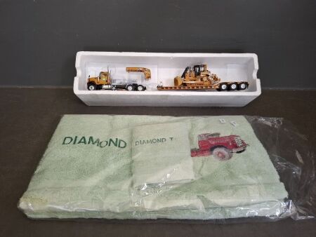 Cat D6R Track Type Tractor and Truck - Incs Diamond T Truck Towel and Hand Towel
