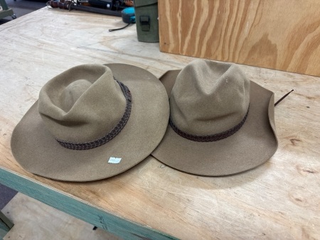 2 Akubra Hats - Size 55 - Made in Australia